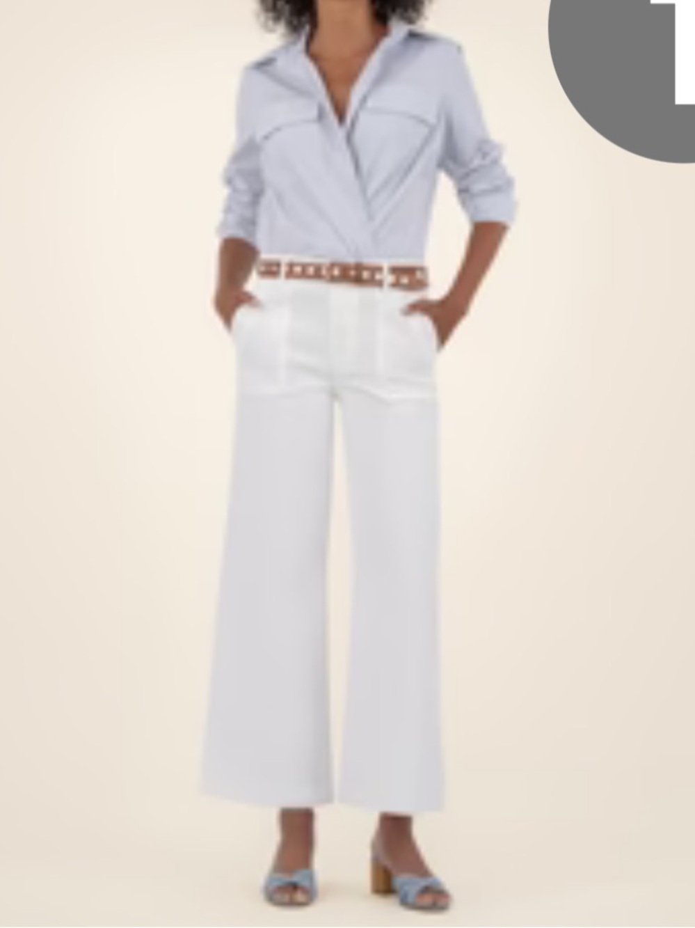 NWT - Kut from the Kloth white jeans - Meg wide leg
